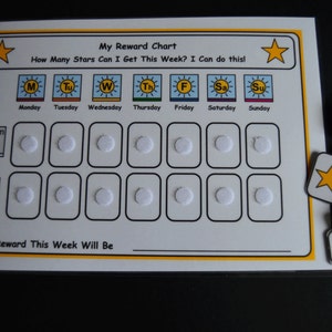 Stars Behaviour Reward Chart for SEN/ Visual Learners/Autism/ADHD/ADD/Pre-School and Learning Difficulties