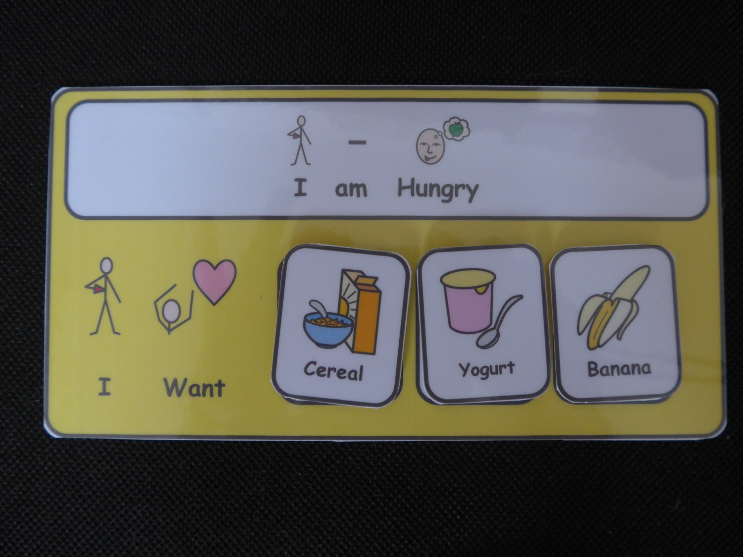 Visually Hungry I Am Hungry I Want Board & 56 Picture Symbols Visual Support/aid for ...