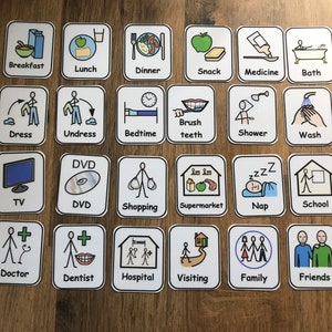 3 Step Sequencing Keyring Visual Support for Asd/Adhd/Learning Difficulty/Visual Learners/Pre-School Now/Next/Later Board & 50 Symbols image 2