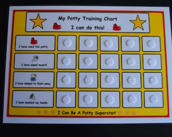 Stars Potty Training Reward Chart - Ideal for Pre-Schoolers