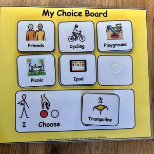 My Choice Board Communication Visual Support Visual Aid for Asd/Adhd/Add/Learning Difficulty/Visual Learners/Pre-School & 40 Symbols image 8