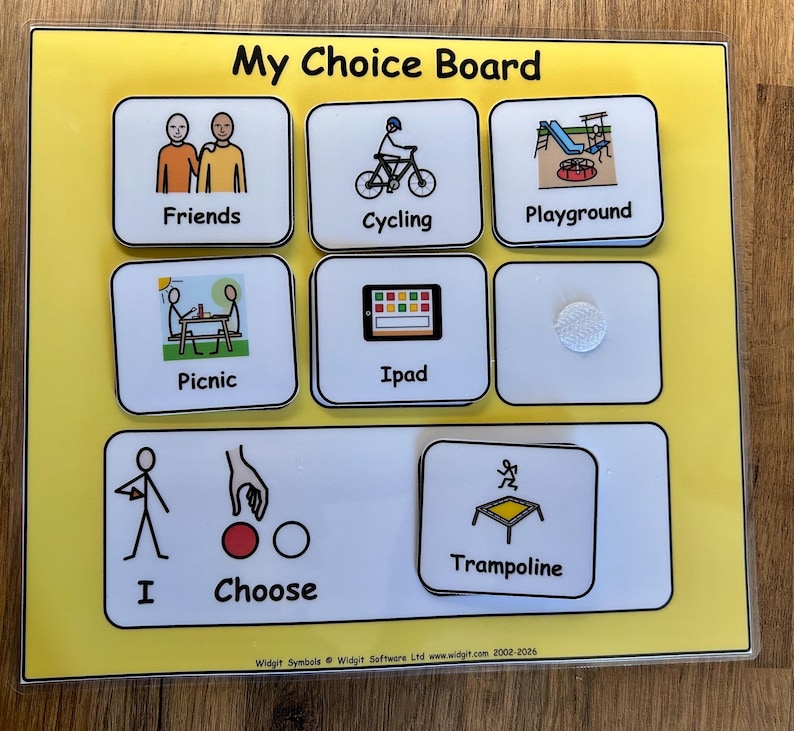 My Choice Board Communication Visual Support Visual Aid for Asd/Adhd/Add/Learning Difficulty/Visual Learners/Pre-School & 40 Symbols image 8
