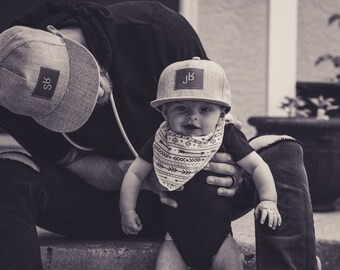 dad and baby matching hats