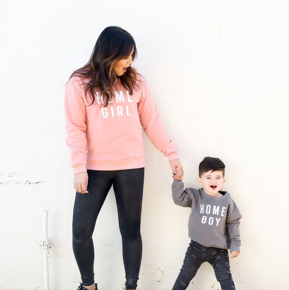 Girl and Home Sudaderas Mamá y yo Mamá e Rosa Etsy España