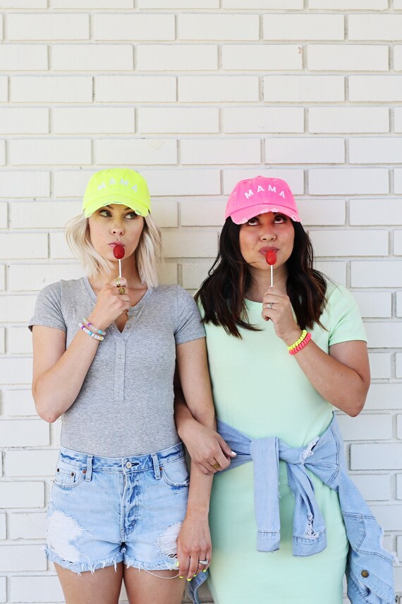 Neon MAMA Baseball Hat MAMA Hat Mom Hat 