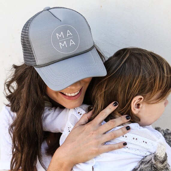 Gray Mama Trucker Hat Gift for Mom Mom 