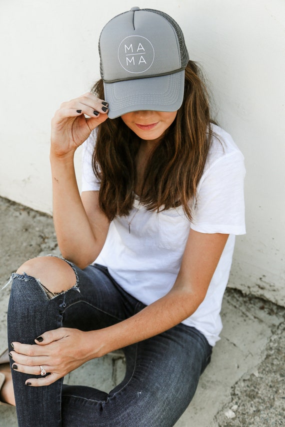 Circle MAMA Trucker Hat Black Trucker 