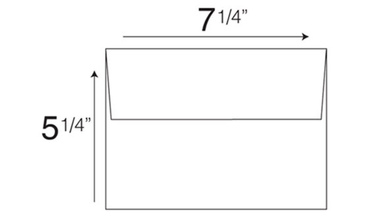 White with Light Gray Lined Envelopes A7 Size 20 Pack image 3