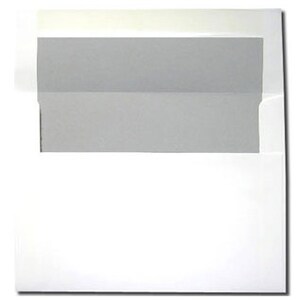 White with Light Gray Lined Envelopes A7 Size 20 Pack image 1