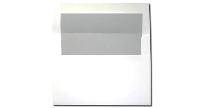 White with Light Gray Lined Envelopes A7 Size 20 Pack image 1