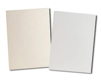20 Pack Full Sheet Card Stock  - 8 1/2" x 11" Sheets - White or Cream - 80 lb. Cover Stock