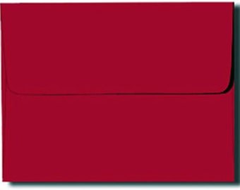 20 Crimson Red Premium Weight Envelopes in A7, A6, A2 Sizes - 70 Lb.