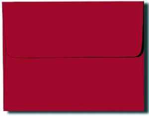 20 Crimson Red Premium Weight Envelopes in A7, A6, A2 Sizes - 70 Lb.