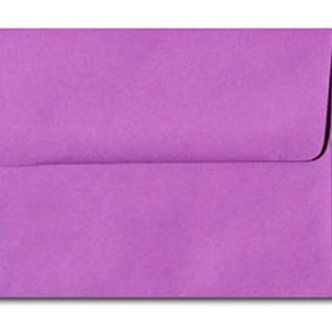 20 Bright Violet Purple Envelopes in A7, A6, A2 Sizes - 60 Lb.