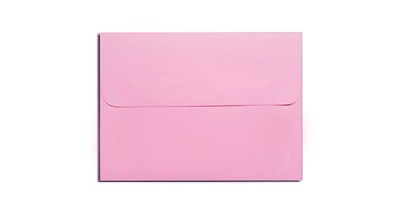 20 Pastel Pink Envelopes in A7, A6, A2 Sizes - 60 Lb. Baby Girl Shower Envelopes Princess Party Envelopes Soft Pastel Pink Envelopes