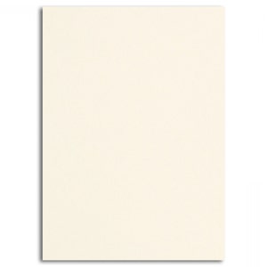 May include: A blank, off-white card with a smooth, textured surface.