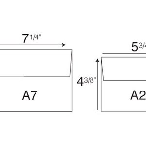 White with Hunter Green Lined Envelopes Sizes A7 and A2 20 Pack image 4