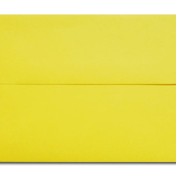 20 Bright Yellow Envelopes in A7, A6, A2 Sizes