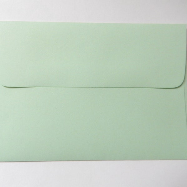 20 Pastel Mint Green Envelopes in A7, A6, A2 Sizes - 60 Lb.