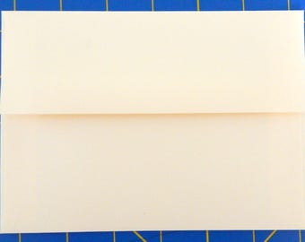 20 Cream Natural Premium Weight Envelopes A7, A6, A2 Sizes 70 Lb. USA Made for Cards, Invitations, Weddings, Hand Calligraphy Ecru Envelopes