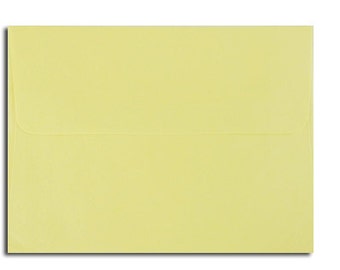 20 Pastel Yellow Envelopes in A7, A6, A2 Sizes - 60 Lb.