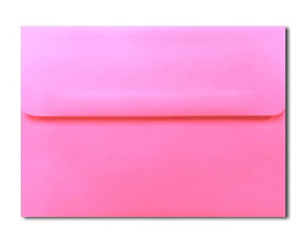 20 Shocking Pink Envelopes in A7, A6, A2 Sizes - 60 Lb.