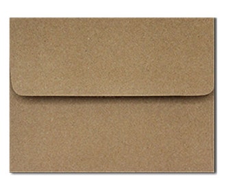 20 Kraft Brown Bag Envelopes in A7, A6, A2 & A1 Sizes - Heavy Craft Paper Envelopes