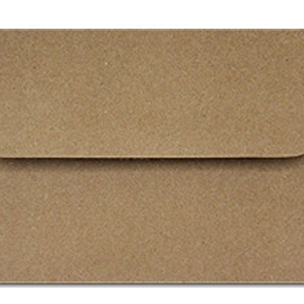 20 Kraft Brown Bag Envelopes in A7, A6, A2 & A1 Sizes - Heavy Craft Paper Envelopes