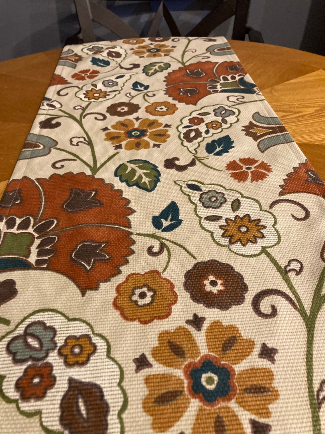 Modern floral table runner entryway buffet runner boho Etsy
