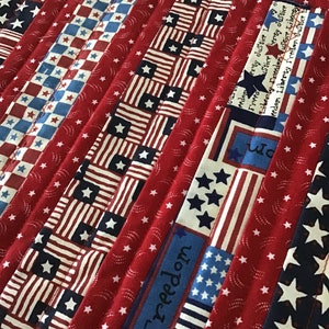 Americana Table Topper Set of Three Quilted Patriotic 4th of July Red ...