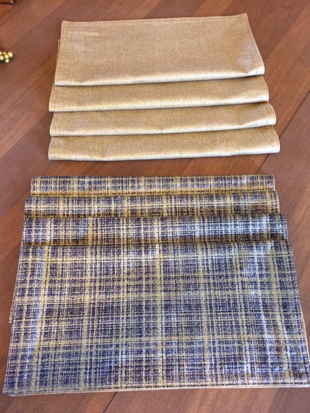 Black Gold Fabric Napkins Christmas Elegant Holiday Black Gold Etsy