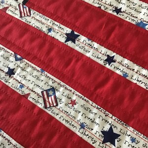 Quilted Americana Table Topper Set Patriotic Red White & Blue - Etsy