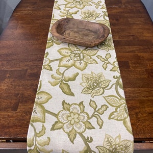 floral tapestry table runner green beige floral dresser scarf