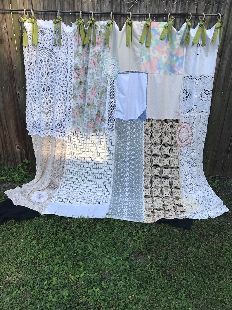 Shower Curtain Shabby Elegance Home Decor Bathroom Decor Etsy