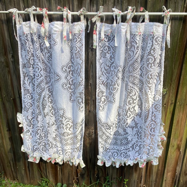 Lace Curtains Vintage Etsy
