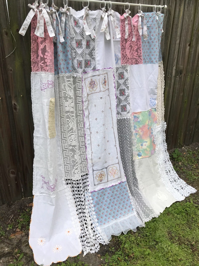 Shabby French Chic Shower Curtain Bathroom Curtain Cottage Etsy