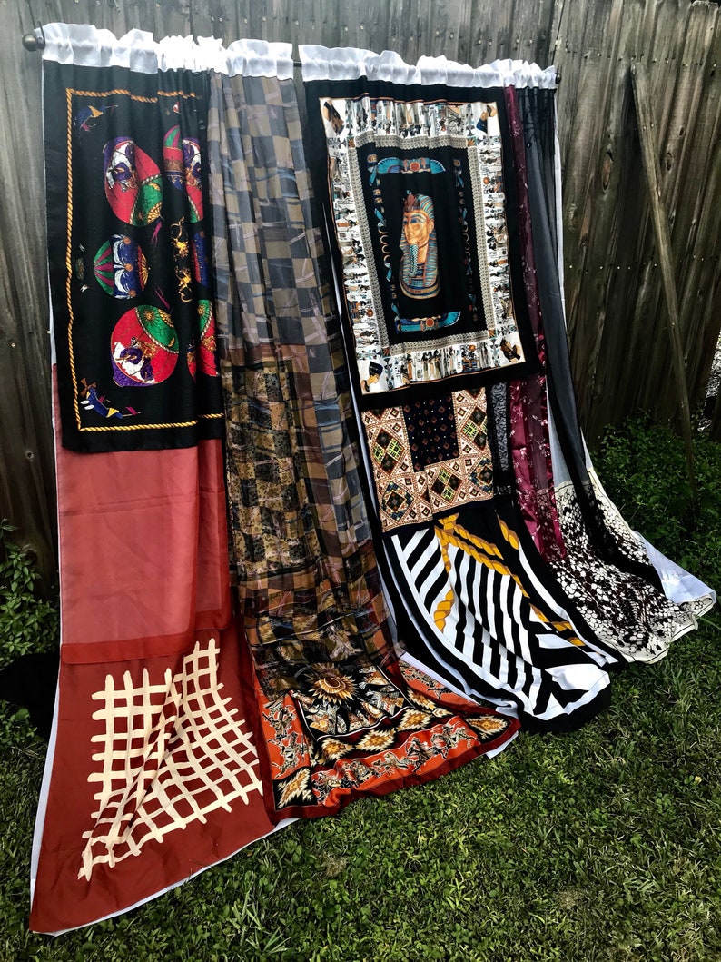 Scarf Curtains Boho Decor Curtains Gypsy Decor Hippie Decor Etsy