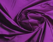 Fabric pure silk Dupioni silk tafetta magenta purple fine plain