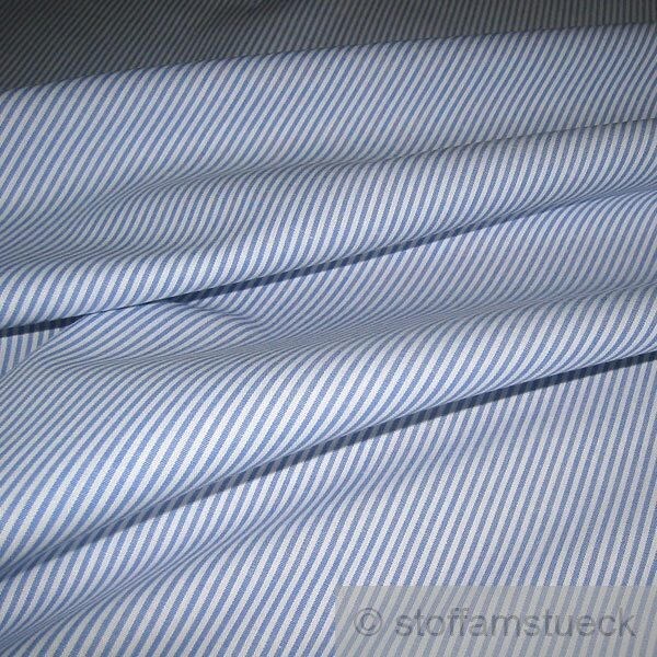 Fabric pure cotton match stripe blue white 1.5 mm Swafing Caravelle