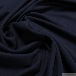 0.5 metre Fabric cotton elastane french terry dark blue summer sweat Jersey