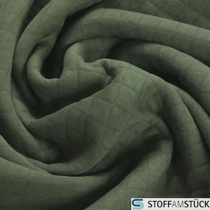 Fabric Cotton Polyester Sweat Jersey Quilt Olive Rhomb Double Face Sweat Shirt