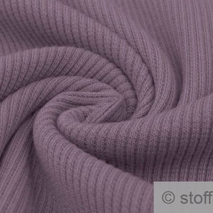 Fabric cotton elastane rib jersey lilac knit jersey