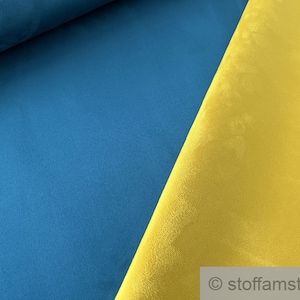 Fabric polyester imitation leather suede double face petrol yellow 30.000 Martindale