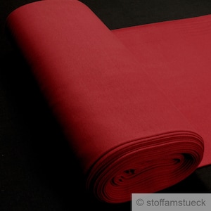 0.5 metre cotton elastane cuff cherry red 45 cm wide