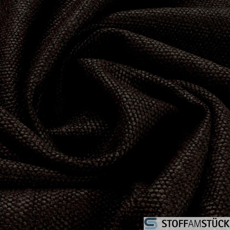 Fabric Cotton Viscose Linen Polyamide Canvas Dark Brown Coarse JAB Anstoetz BW1575-323 image 1