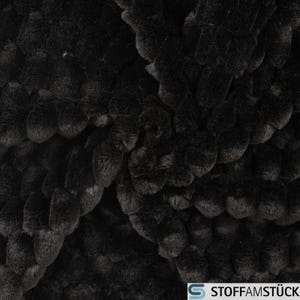 Fabric Polyester Fur Nap Black faux fur long pile woven fur soft