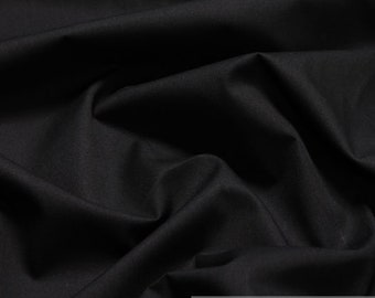 Stoff Baumwolle Batist schwarz leicht luftig transparent