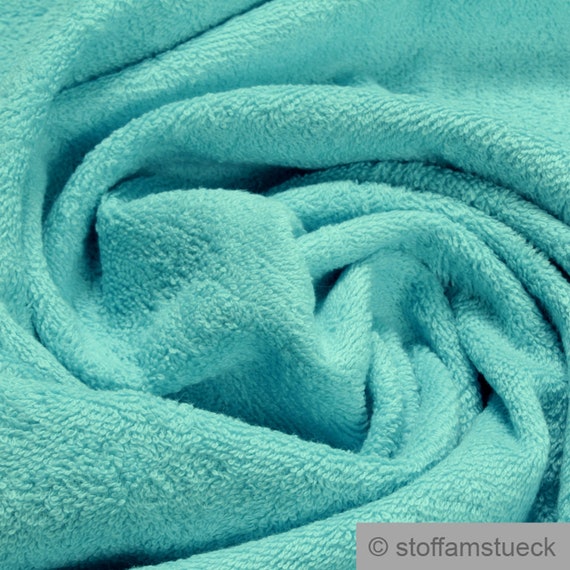 Fabric Pure Cotton Terry Cloth Aqua Towelling Toweling - Etsy