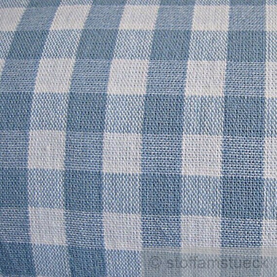 Stoff Baumwolle Bauernkaro hellblau weiß cm Karo Vichy Karo