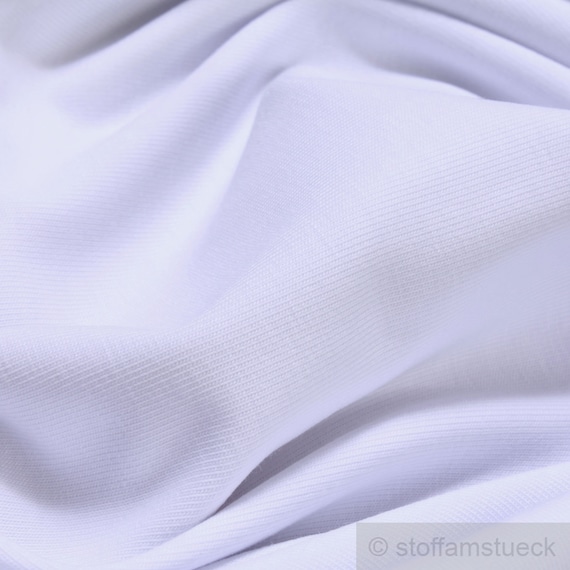 Fabric Cotton Elastane Single Jersey White T-shirt Soft Elastic 